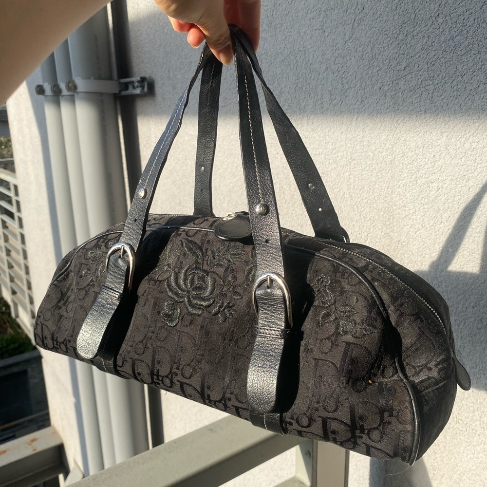 Dior Vintage Galliano Oblique Jacquard East West Bag